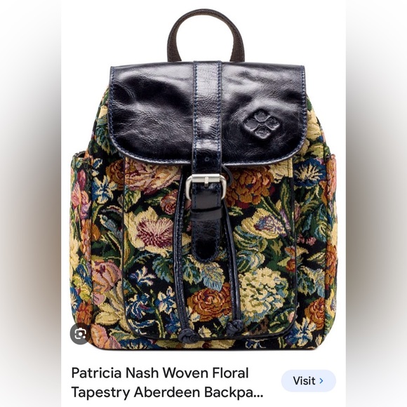 Patricia Nash Aberdeen Floral Tapestry Backpack - Picture 2 of 16